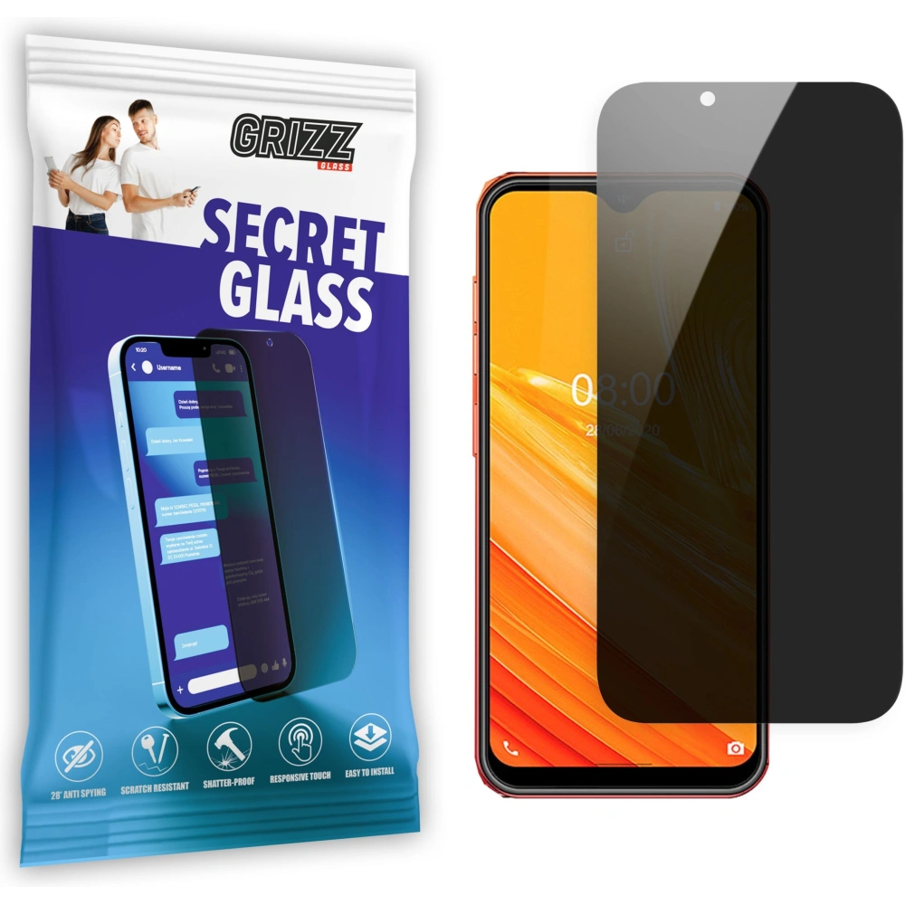 Matowe szkło prywatyzujące GrizzGlass SecretGlass do Ulefone Note 8