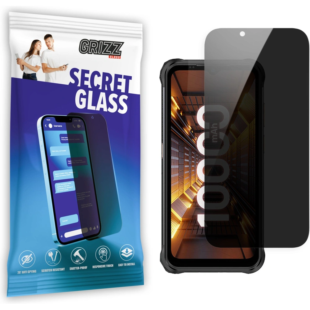 Matowe szkło prywatyzujące GrizzGlass SecretGlass do Ulefone Power Armor 14 Pro