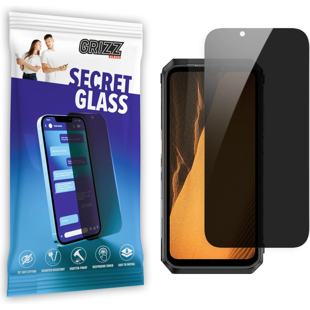 Matowe szkło prywatyzujące GrizzGlass SecretGlass do Ulefone Power Armor 19