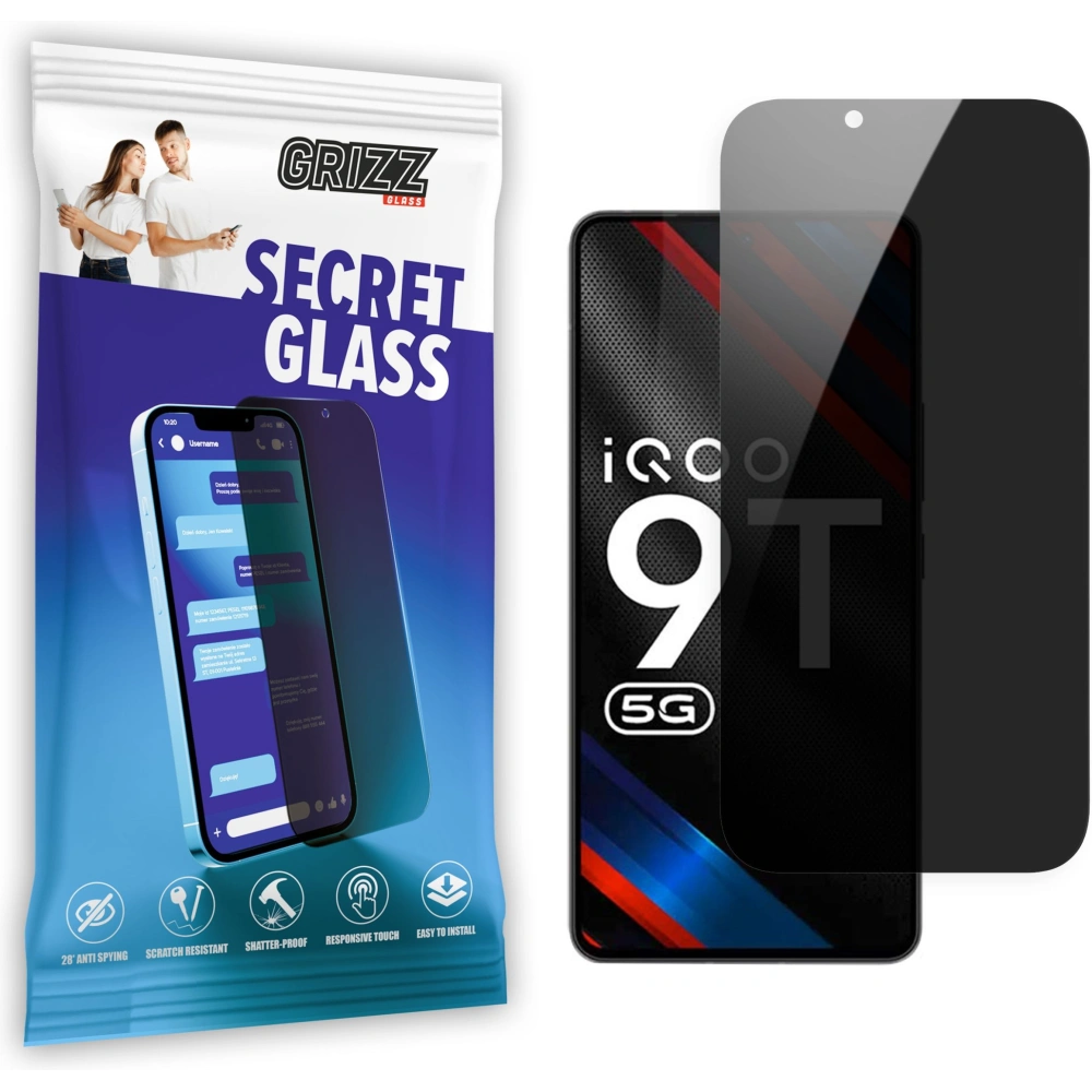 Matowe szkło prywatyzujące GrizzGlass SecretGlass do Vivo IQOO 9T