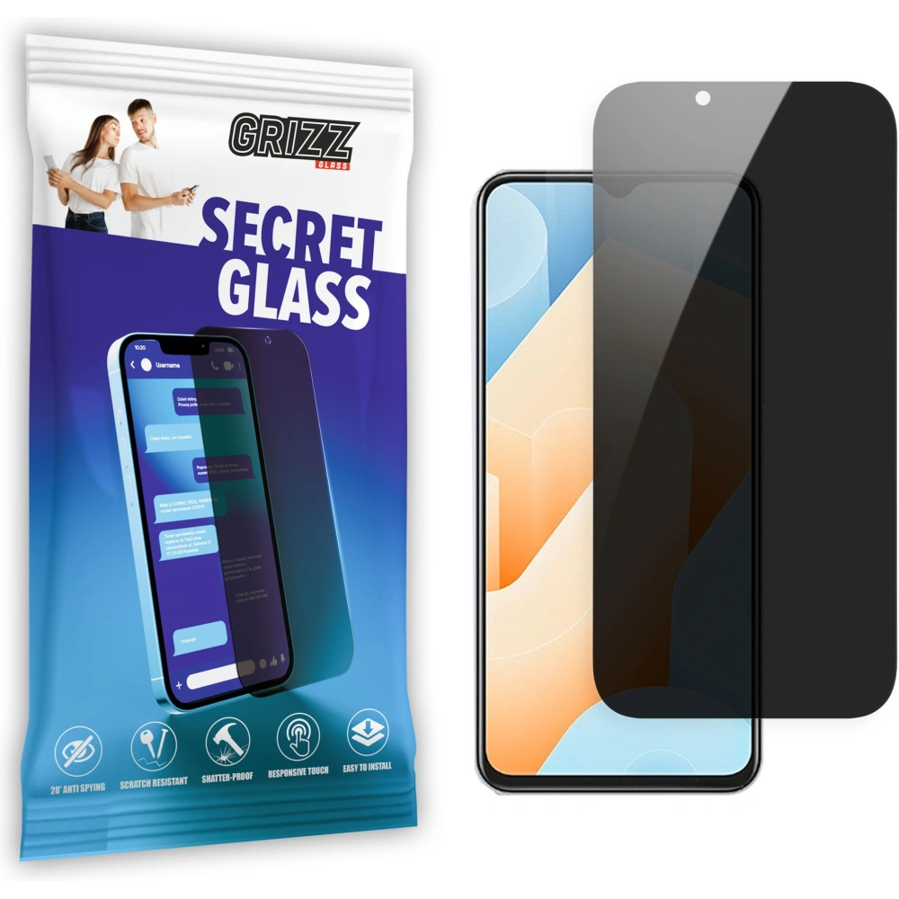 Matowe szkło prywatyzujące GrizzGlass SecretGlass do Vivo IQOO U5e