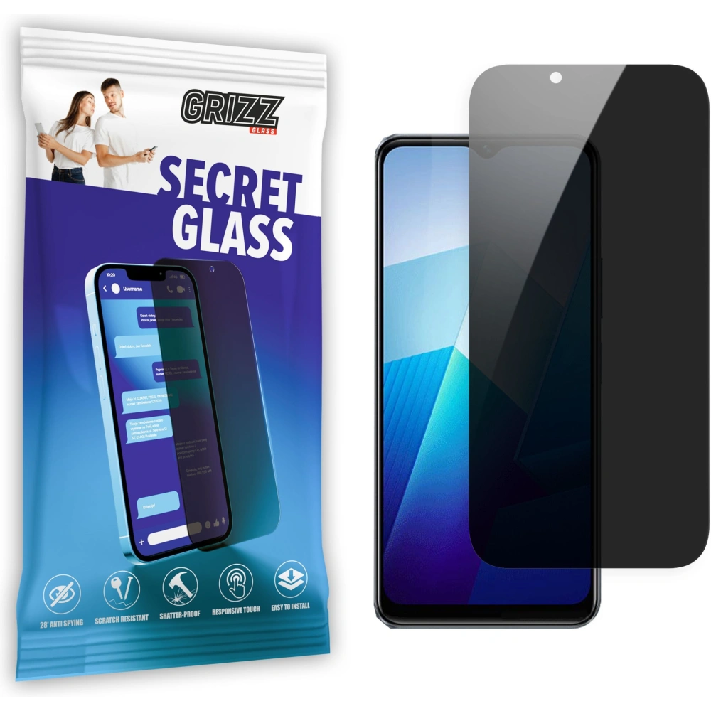 Matowe szkło prywatyzujące GrizzGlass SecretGlass do Vivo IQOO Z7i