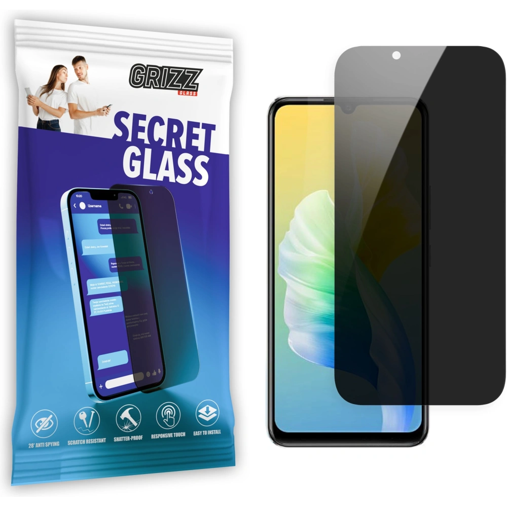 Matowe szkło prywatyzujące GrizzGlass SecretGlass do Vivo S10e