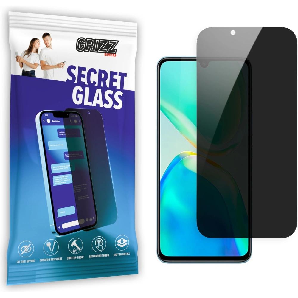 Matowe szkło prywatyzujące GrizzGlass SecretGlass do Vivo S15e