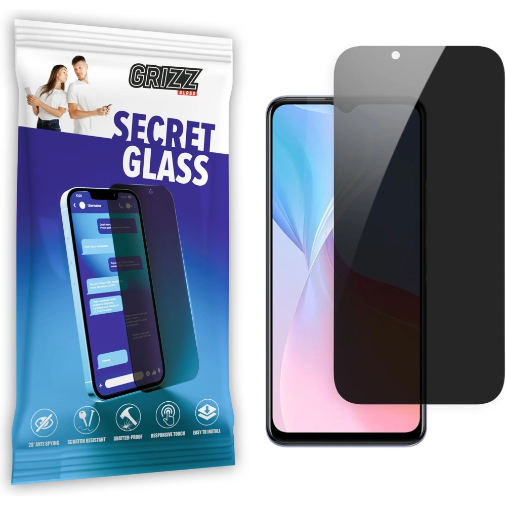Matowe szkło prywatyzujące GrizzGlass SecretGlass do Vivo T1x 5G