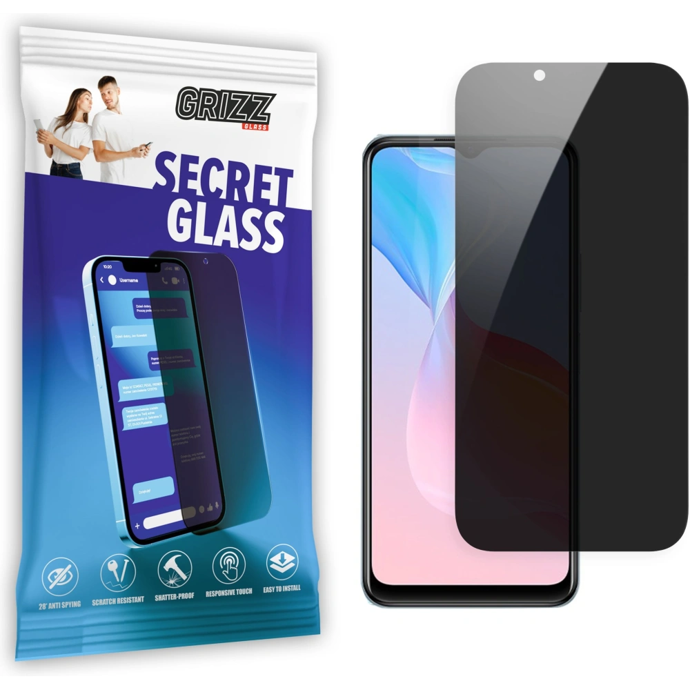 Matowe szkło prywatyzujące GrizzGlass SecretGlass do Vivo Y21A