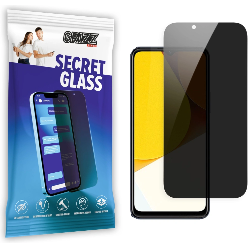 Matowe szkło prywatyzujące GrizzGlass SecretGlass do Vivo Y35 4G