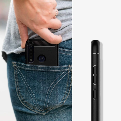 Kup Case Spigen Rugged Armor Motorola Moto G8 Plus Matt Schwarz - SPN954MBL - {ean13} - Sklep Home Screen