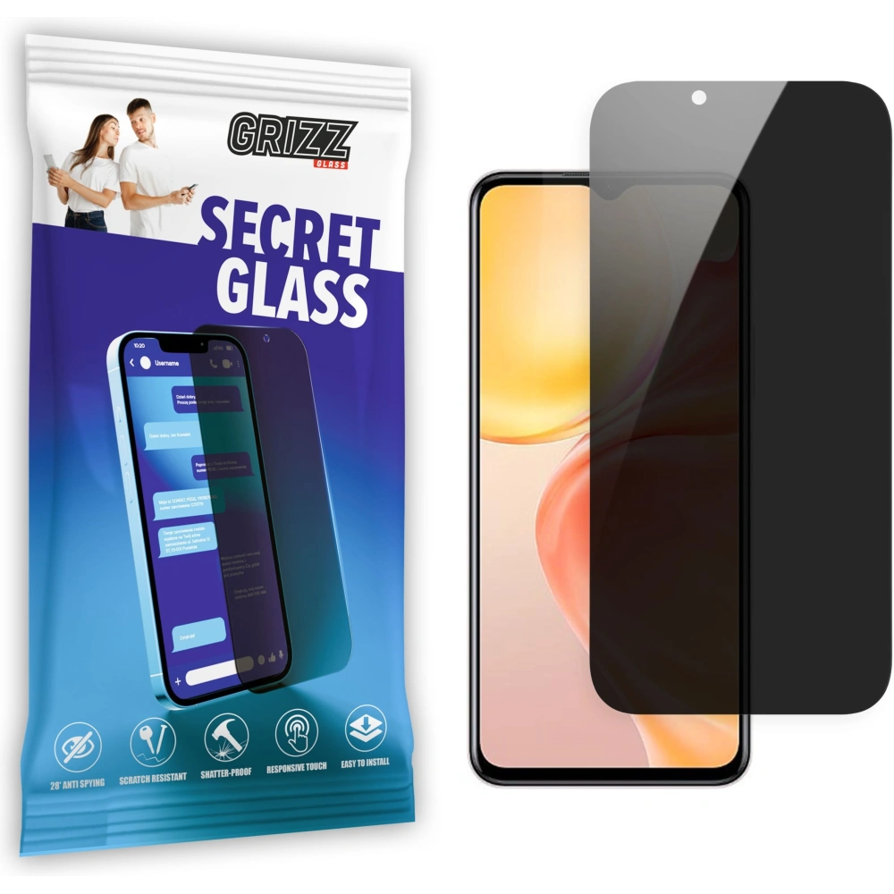 Matowe szkło prywatyzujące GrizzGlass SecretGlass do Vivo Y52t