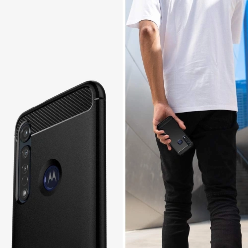 Kup Case Spigen Rugged Armor Motorola Moto G8 Plus Matt Schwarz - SPN954MBL - {ean13} - Sklep Home Screen