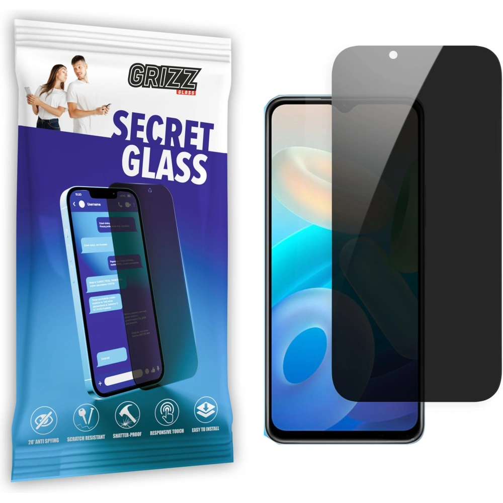 Matowe szkło prywatyzujące GrizzGlass SecretGlass do Vivo Y72t