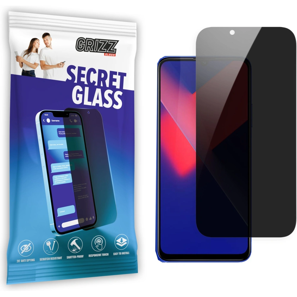 Matowe szkło prywatyzujące GrizzGlass SecretGlass do Wiko 10