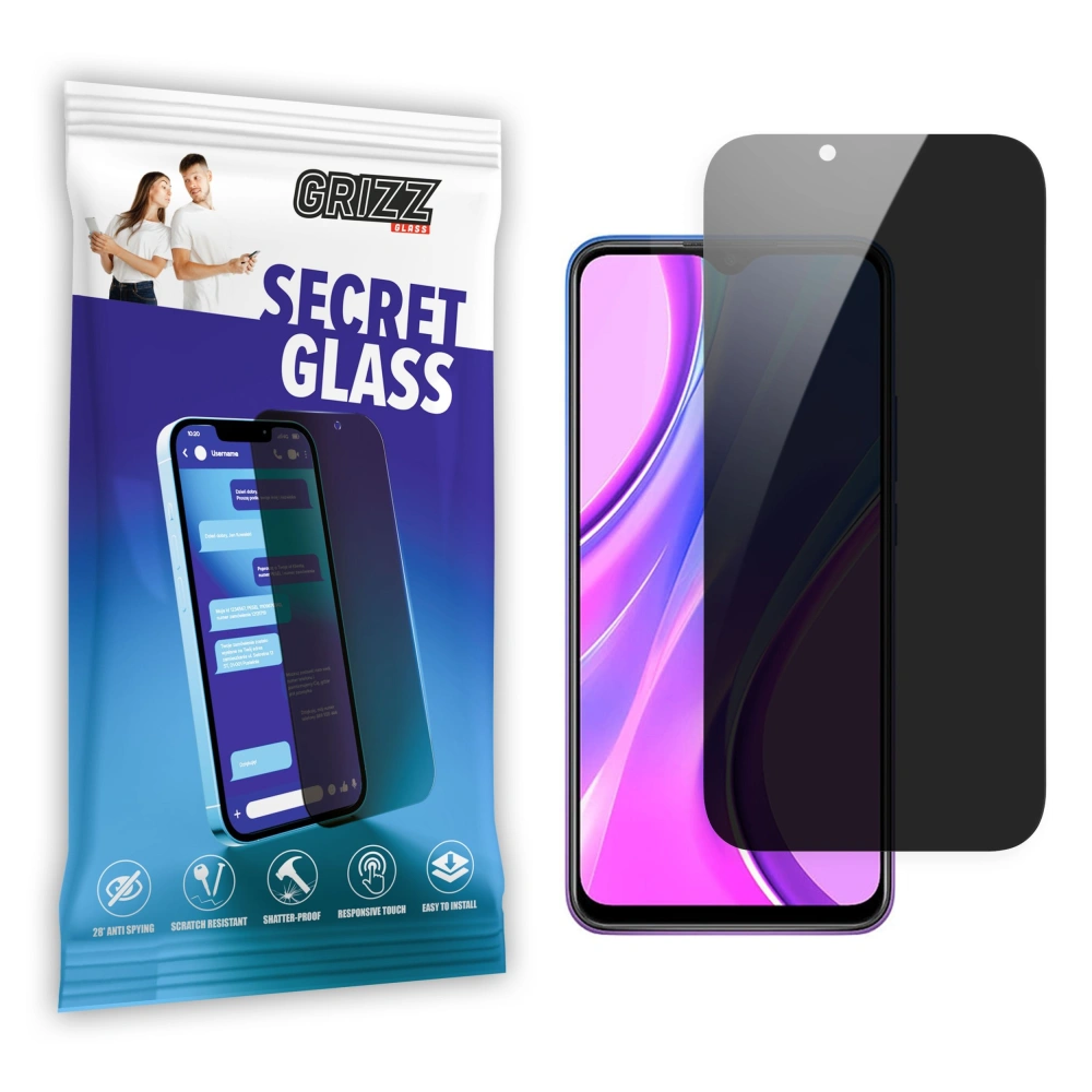 Matowe szkło prywatyzujące GrizzGlass SecretGlass do Xiaomi Redmi 9C