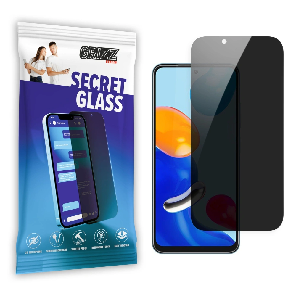 Matowe szkło prywatyzujące GrizzGlass SecretGlass do Xiaomi Redmi Note 11