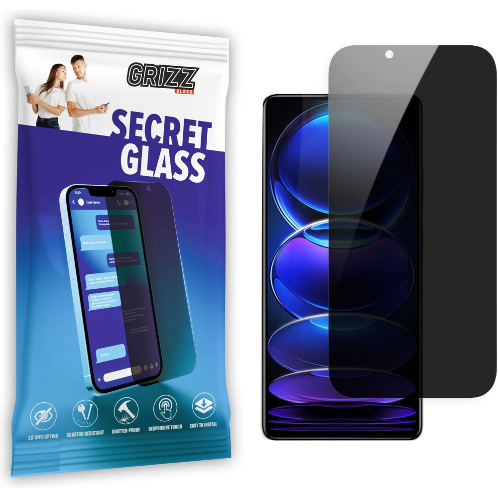 Matowe szkło prywatyzujące GrizzGlass SecretGlass do Xiaomi Redmi Note 12 Pro+