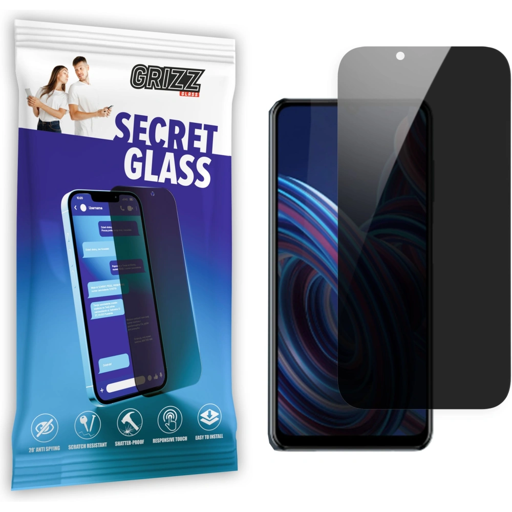 Matowe szkło prywatyzujące GrizzGlass SecretGlass do ZTE Blade A72 5G