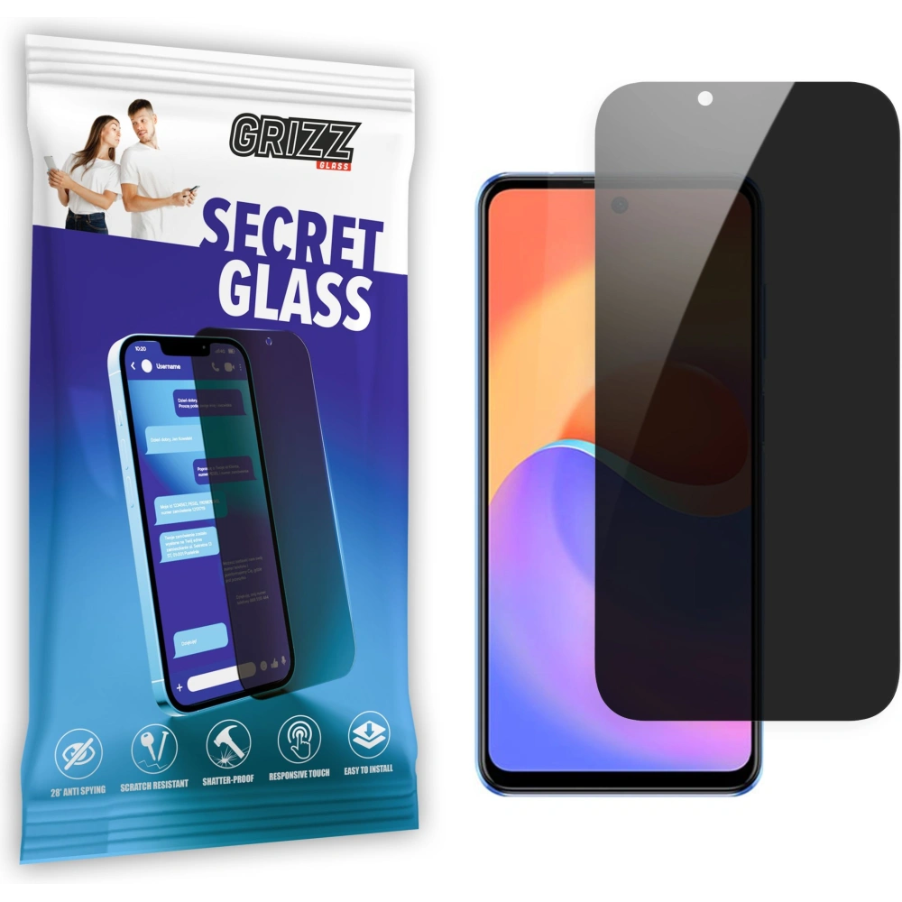 Matowe szkło prywatyzujące GrizzGlass SecretGlass do ZTE S30 SE 5G