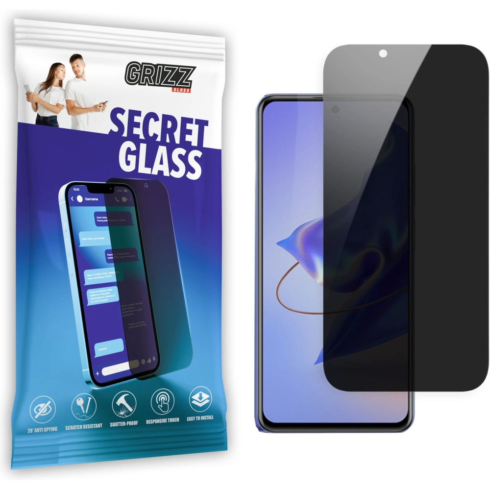 Matowe szkło prywatyzujące GrizzGlass SecretGlass do ZTE Voyage 30 Pro+