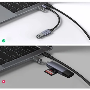 0.15m UGREEN US378 USB C (Stecker)/USB-A (Buchse) 3.0 OTG-Kabel schwarz