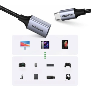 0.15m UGREEN US378 USB C (Stecker)/USB-A (Buchse) 3.0 OTG-Kabel schwarz
