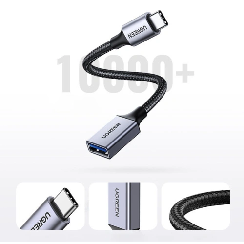 Kup 0.15m UGREEN US378 USB C (Stecker)/USB-A (Buchse) 3.0 OTG-Kabel schwarz - UGR1665 - {ean13} - Sklep Home Screen