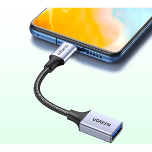 0.15m UGREEN US378 USB C (Stecker)/USB-A (Buchse) 3.0 OTG-Kabel schwarz