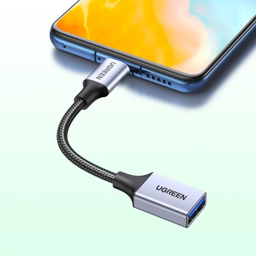 Kup 0.15m UGREEN US378 USB C (Stecker)/USB-A (Buchse) 3.0 OTG-Kabel schwarz - UGR1665 - {ean13} - Sklep Home Screen