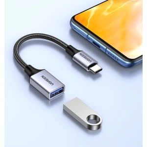 0.15m UGREEN US378 USB C (Stecker)/USB-A (Buchse) 3.0 OTG-Kabel schwarz