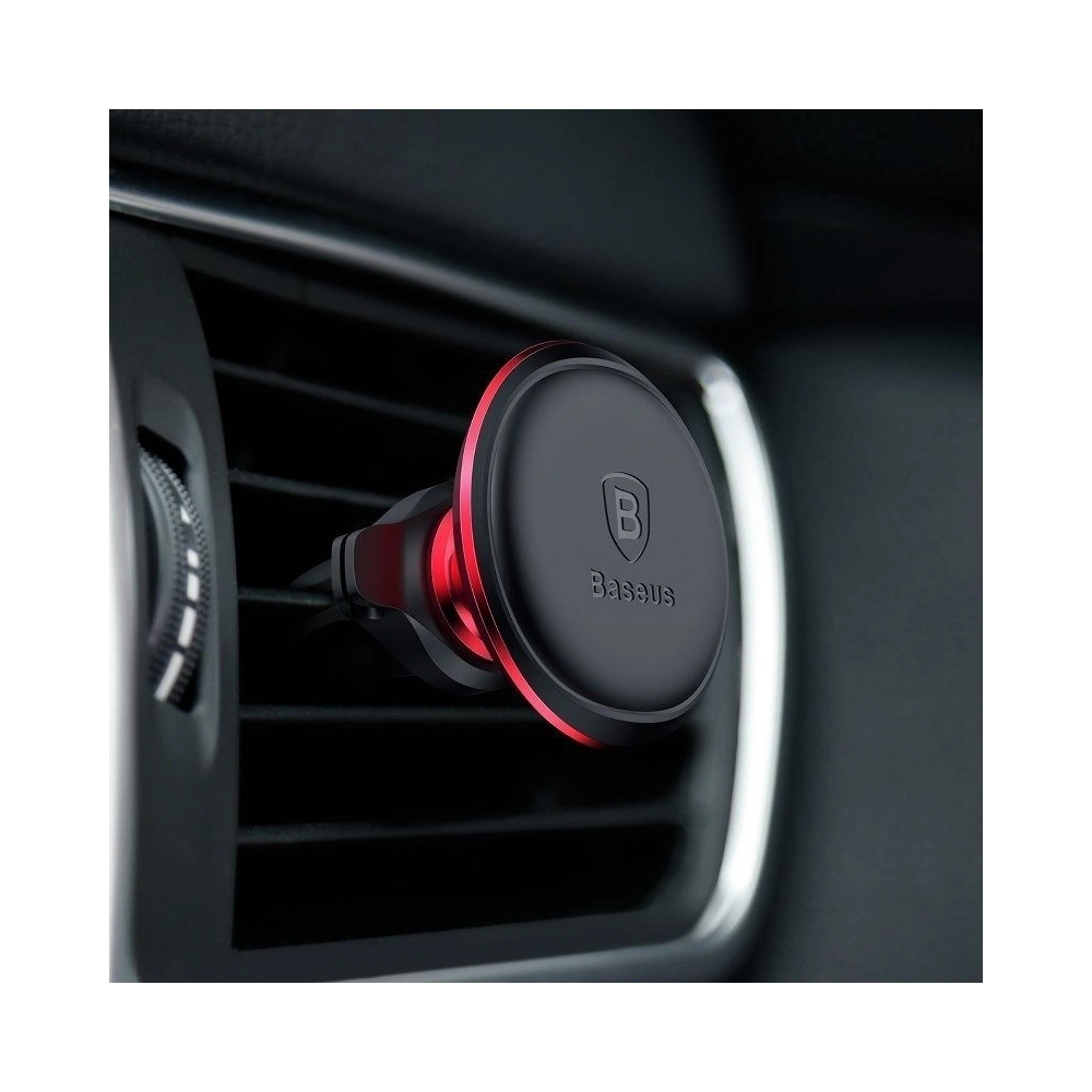 Magnetyczny uchwyt samochodowy do kratki Baseus Magnetic Air Vent (czerwony)