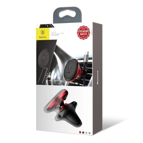 Kup Magnetischer Autohalter für den Luftauslass Baseus Magnetic Air Vent (rot) - BSU096RED - {ean13} - Sklep Home Screen