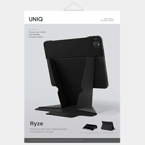 Kup Apple UNIQ Ryze Case iPad Air 10.9 2020/2022 (generația a patra și a cincea) / iPad Pro 11 2021/2022 (generația a treia și a patra) / iPad Air 11 2024 (generația a șasea) negru/negru - UNIQ908 - {ean13} - Sklep Home Screen