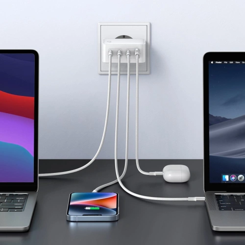 Kup GaN UGREEN CD226 3xUSB-C/USB-A 100W PPS încărcător de rețea alb - UGR1667 - {ean13} - Sklep Home Screen