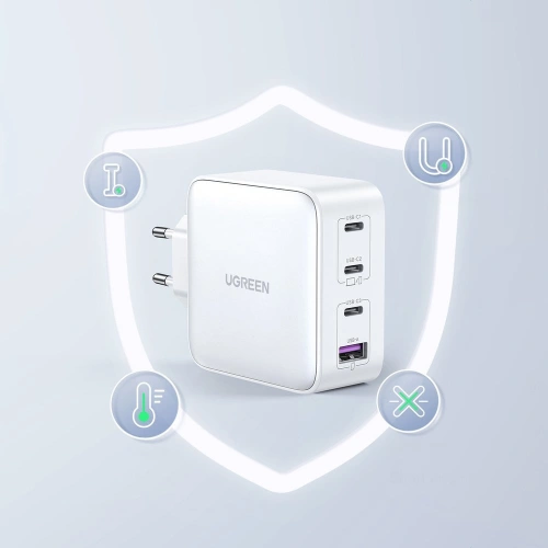 Kup GaN UGREEN CD226 3xUSB-C/USB-A 100W PPS încărcător de rețea alb - UGR1667 - {ean13} - Sklep Home Screen
