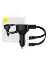 Autós töltő Baseus Enjoyment 33W + USB-C kábelek (fekete)