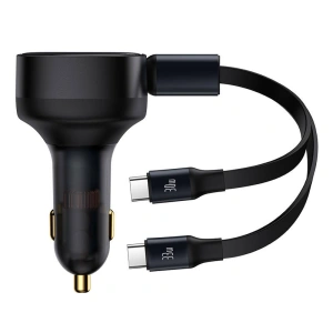 Buy Baseus Enjoyment Car Charger 33W + USB-C cables (black) - BSU4466 - {ean13} - Home Screen Store Europe