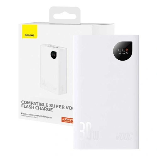 Kup Baseus Powerbank Adaman 2, 20000mAh, 30W (weiß) - BSU4468 - {ean13} - Sklep Home Screen