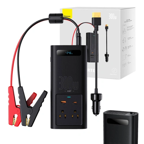 Kup Autós inverter Baseus 300W, 24V, CN/EU (fekete) - BSU4471 - {ean13} - Sklep Home Screen