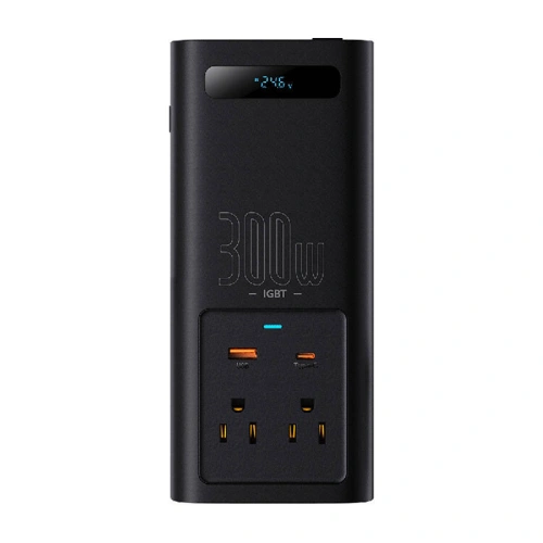 Kup Autós inverter Baseus 300W, 24V, CN/EU (fekete) - BSU4471 - {ean13} - Sklep Home Screen