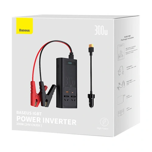 Buy Baseus Power Inventer 300W, 24V, CN/EU (black) - BSU4471 - {ean13} - Home Screen Store Europe