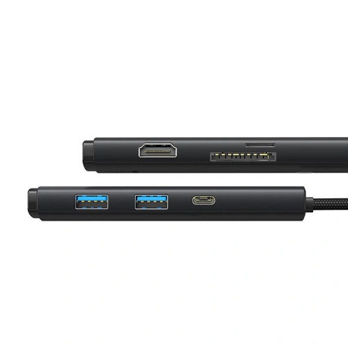Kup Baseus Adapter HUB OS Lite 6-Port USB-C/HDMI - USB3.0x2 - PD - SD/TF (schwarz) - BSU4473 - {ean13} - Sklep Home Screen