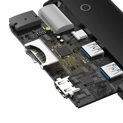 Kup Adaptér HUB Baseus OS Lite 6-Port USB-C/HDMI - USB3.0x2 - PD - SD/TF (černý) - BSU4473 - {ean13} - Sklep Home Screen