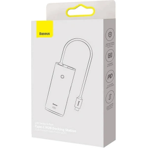 Kup Baseus Adapter HUB OS Lite 6-Port USB-C/HDMI - USB3.0x2 - PD - SD/TF (schwarz) - BSU4473 - {ean13} - Sklep Home Screen
