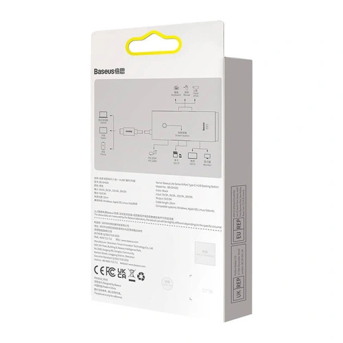 Kup Adapter HUB Baseus OS Lite 6-Port USB-C/HDMI - USB3.0x2 - PD - SD/TF (fekete) - BSU4473 - {ean13} - Sklep Home Screen