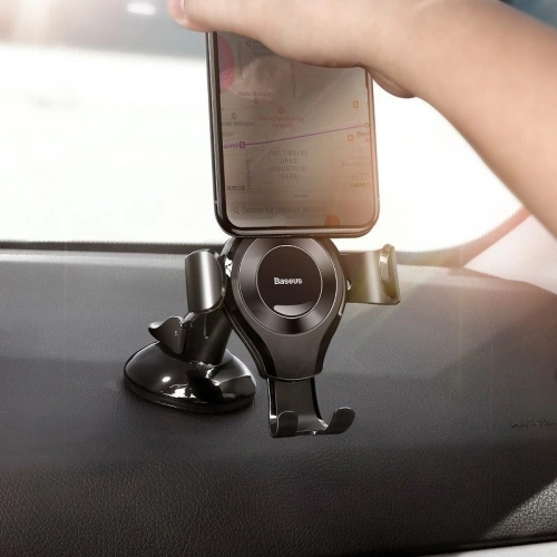 Buy Baseus Osculum Dashboard Gravity Car Mount Black - BSU101BLK - {ean13} - Home Screen Store Europe