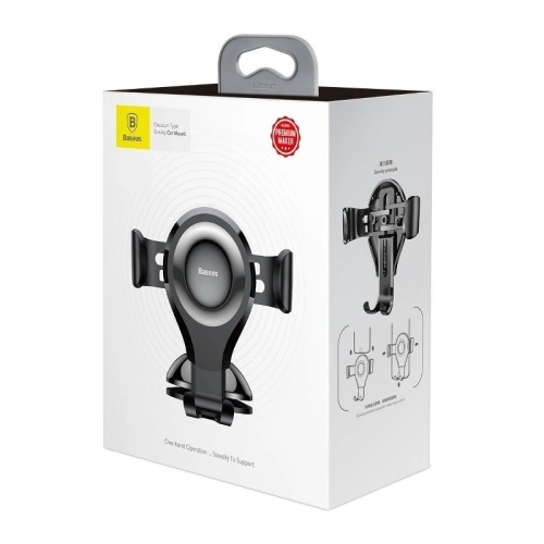 Buy Baseus Osculum Dashboard Gravity Car Mount Black - BSU101BLK - {ean13} - Home Screen Store Europe