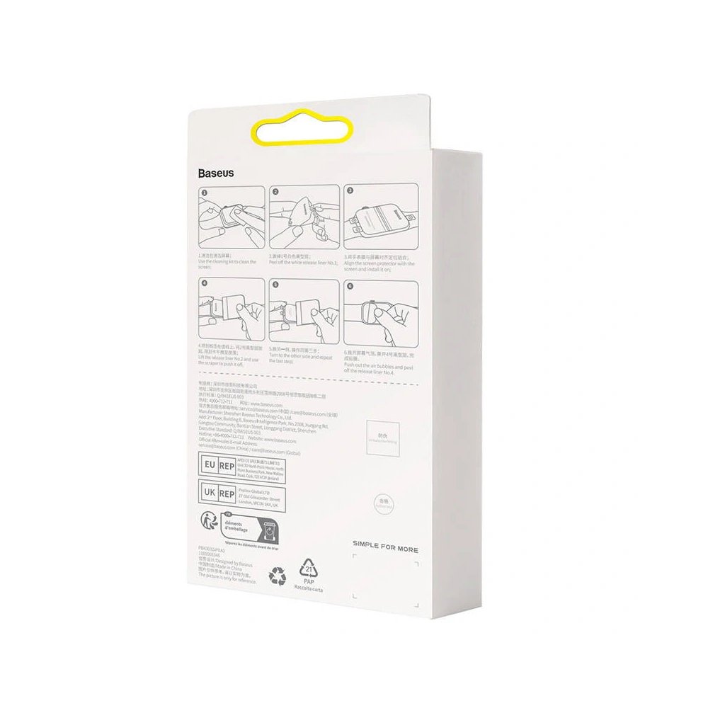 Folia na ekran Baseus NanoCrystal 45mm Apple Watch 4/5/6/7/8/9/SE 44/45mm Clear