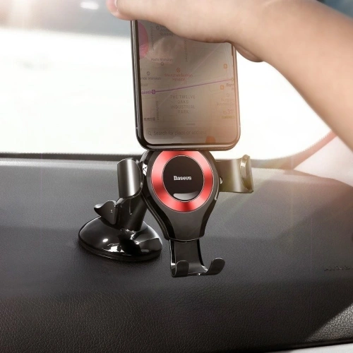 Buy Baseus Osculum Dashboard Gravity Car Mount Red - BSU102RED - {ean13} - Home Screen Store Europe