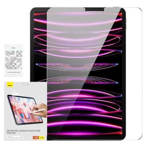 Kup Folia na ekran Baseus Paperfeel Apple iPad Air 10.9 2020/2022 (4. i 5. gen) / iPad Pro 11 2018/2020/2021/2022 (1., 2., 3. i 4. gen) / iPad Air 11 2024 (6. generacji) Clear - BSU4493 - {ean13} - Sklep Home Screen