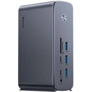 Adapter Hub Baseus UnionJoy USB-C/HDMI4K@60Hz - 2xDP4K@60Hz - USB3.0 - 3xUSB-C 3.0 - 2xUSB2.0 - 2xPD - PC - RJ45 - SD/TF - 3.5mm - DC