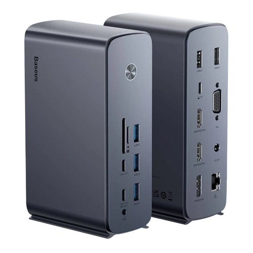 Kup Adapter Hub Baseus UnionJoy USB-C/HDMI4K@60Hz - 2xDP4K@60Hz - USB3.0 - 3xUSB-C 3.0 - 2xUSB2.0 - 2xPD - PC - RJ45 - SD/TF - 3.5mm - DC - BSU4496 - {ean13} - Sklep Home Screen